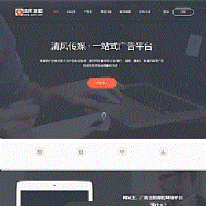 【广告联盟平台】极易一站式广告投放平台v9灰黑色高档网站模版源代码