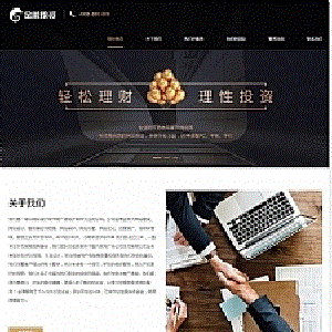(自适应手机端)响应式投资理财类网站源码html5投资理财金融机构网站织梦模板