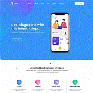 手机app应用软件官网HTML5模板