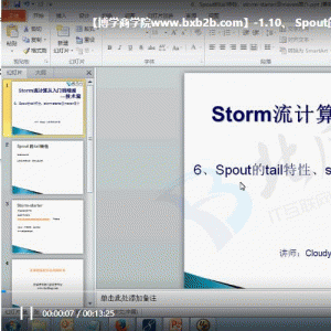 ApacheStrom+Zookeeper集群技术实战Strom理论实战没结合视频教程大数据的支点/大小：1.26G