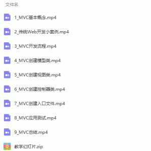 深入理解MVC开发模式视频教程/大小：562M