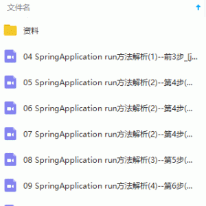 SpringBoot源码全方位深入解析视频教程/大小：22.3G
