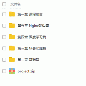 Nginx从小白入门到大神级别的实践幕课视频教程总价值199元/大小：2.5G
