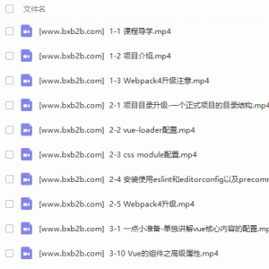 Vue核心技术Vue+Vue-Router+Vuex+SSR实战精讲/该教程大小：8.9G