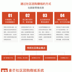 麦芒社区团购拼团V2.0.17小程序前端+后端微擎小程序